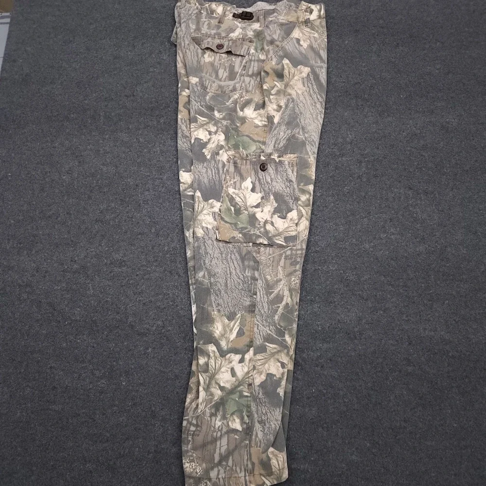 Jerzees Mens Medium Outdoor Hunting Camo‎ Cargo Pants Camouflage Vintage